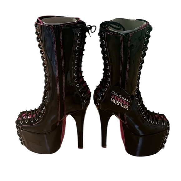 Dolls Kill Shoes - ‼️NWT‼️Dolls Kill X Hustler Star Behavior Platform Stiletto Boots Size 8